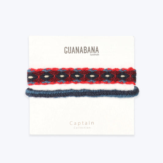 SET 2 PULSERA GUANABANA ROJA-AZUL / U