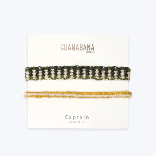 SET 2 PULSERA GUANABANA VERDE-OCRE / U