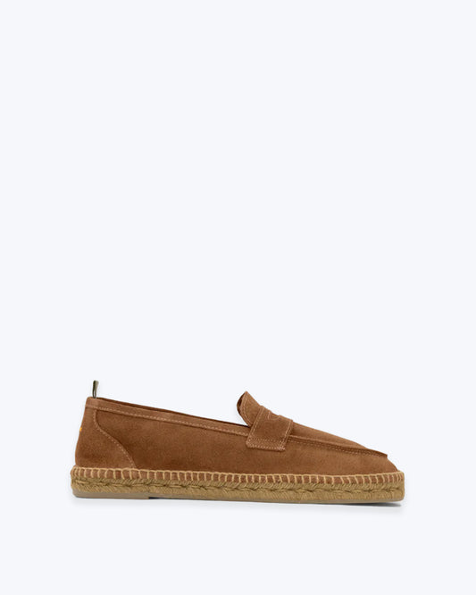 ALPARGATAS MOCASÍN DE ANTE MARRÓN CASTAÑER
