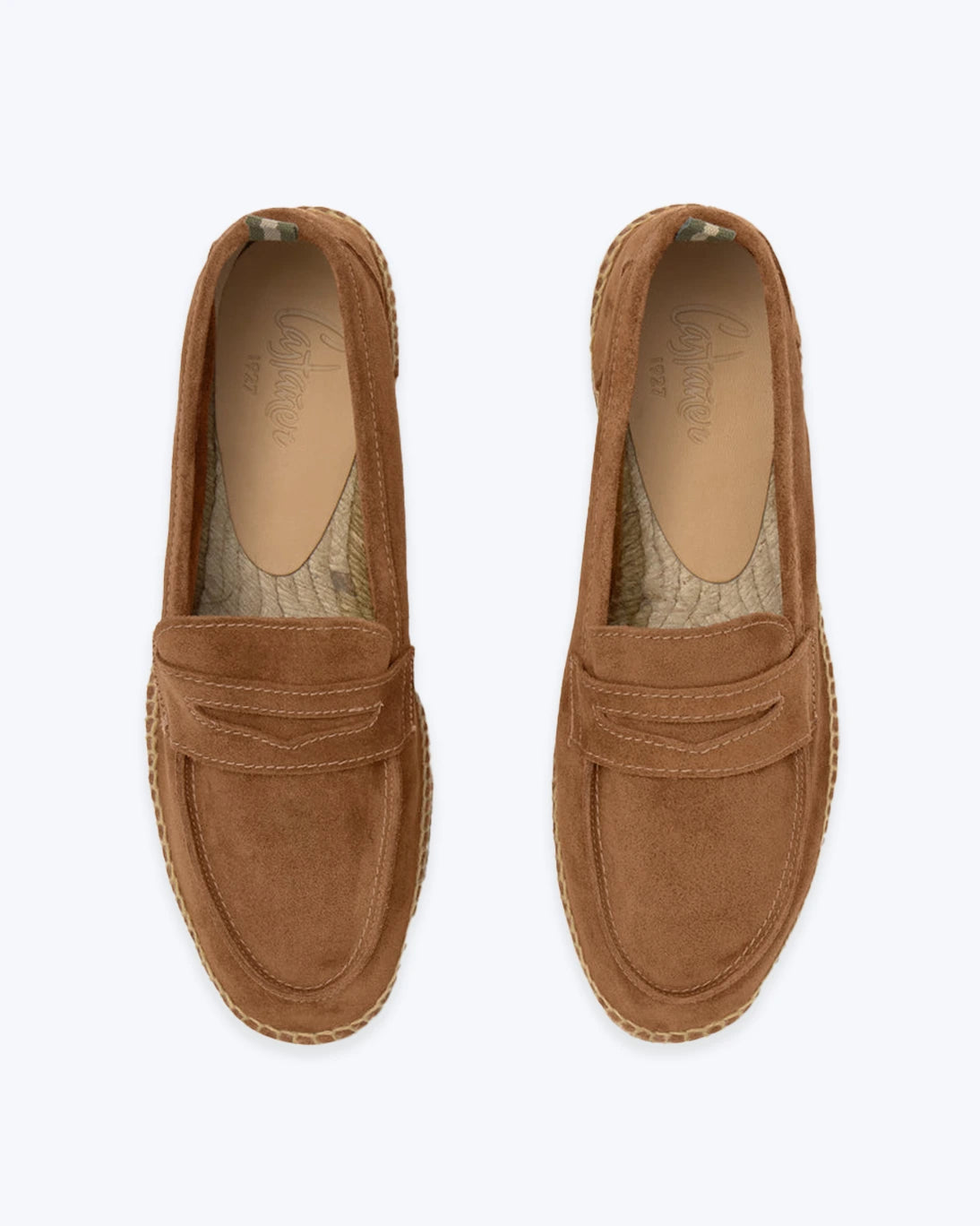 ALPARGATAS MOCASÍN DE ANTE MARRÓN CASTAÑER