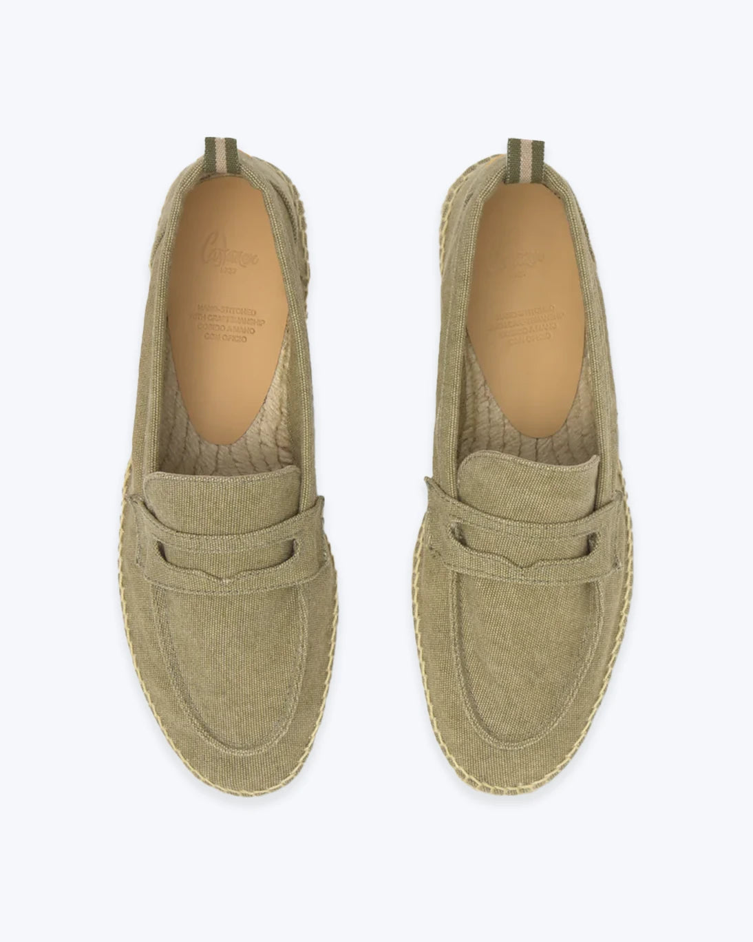 ALPARGATAS MOCASÍN VERDE CLARO CASTAÑER
