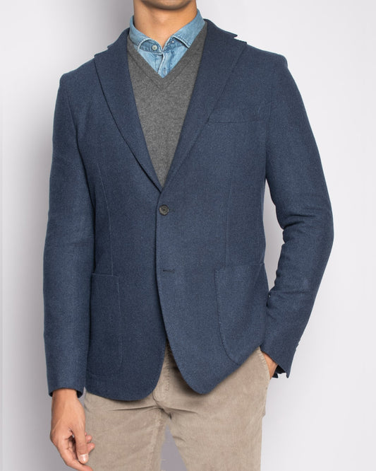 BLAZER CASHMERE BREUER 02/AZUL / 56