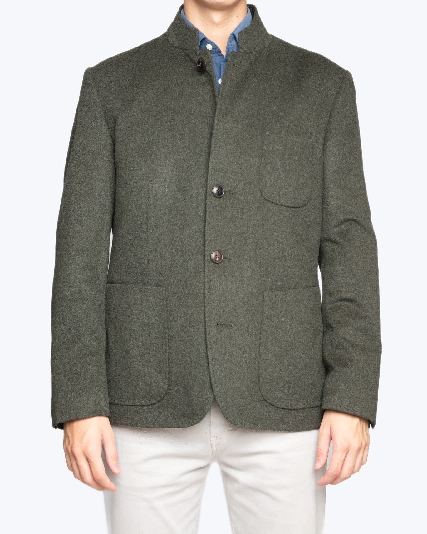 BLAZER CUELLO MAO MAXIMILIAN 45/VERDE OLIVA / 56