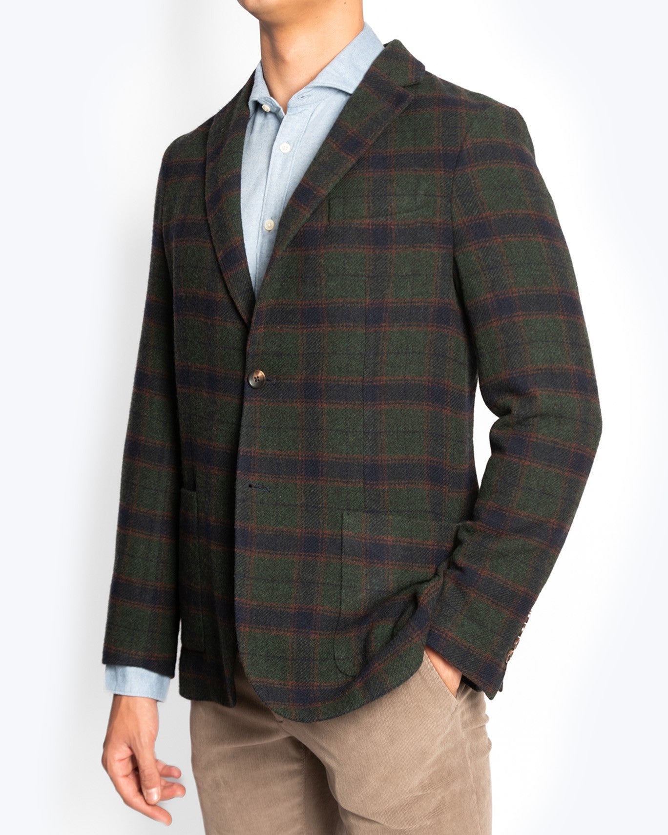 BLAZER LANA-CASHMERE CIRCOLO 001/ESCOCES VD-AZ / 56