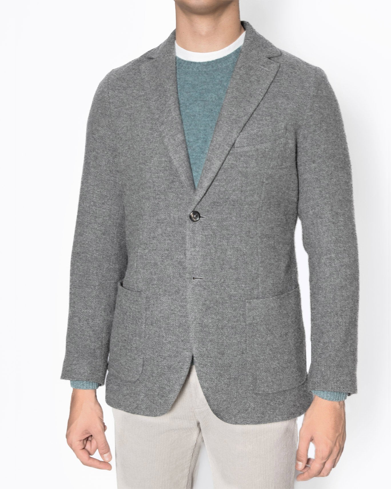 BLAZER LANA-CASHMERE CIRCOLO 001/GRIS / 56