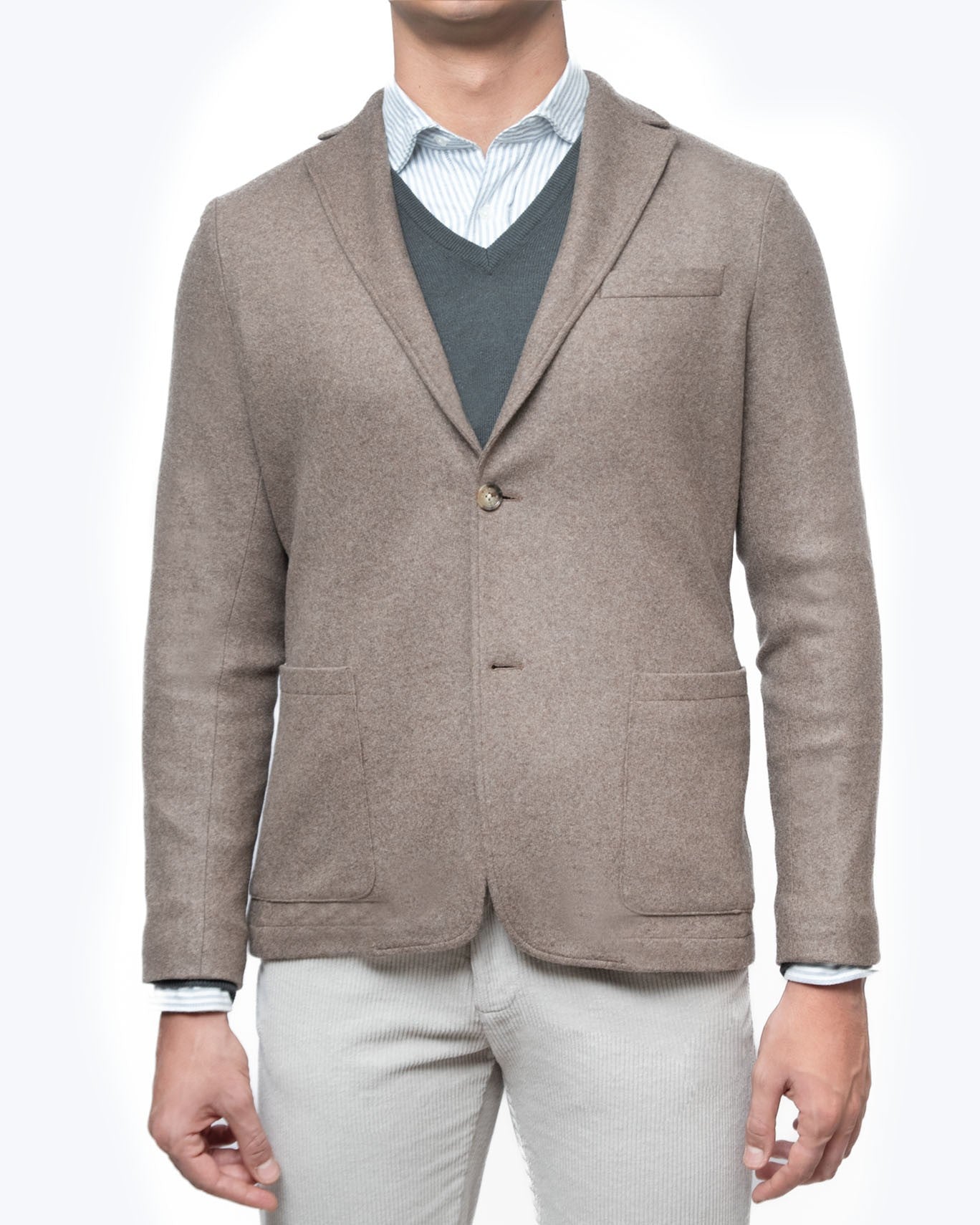 BLAZER LANA-CASHMERE CIRCOLO 002/CASHMERE TOPO / 56