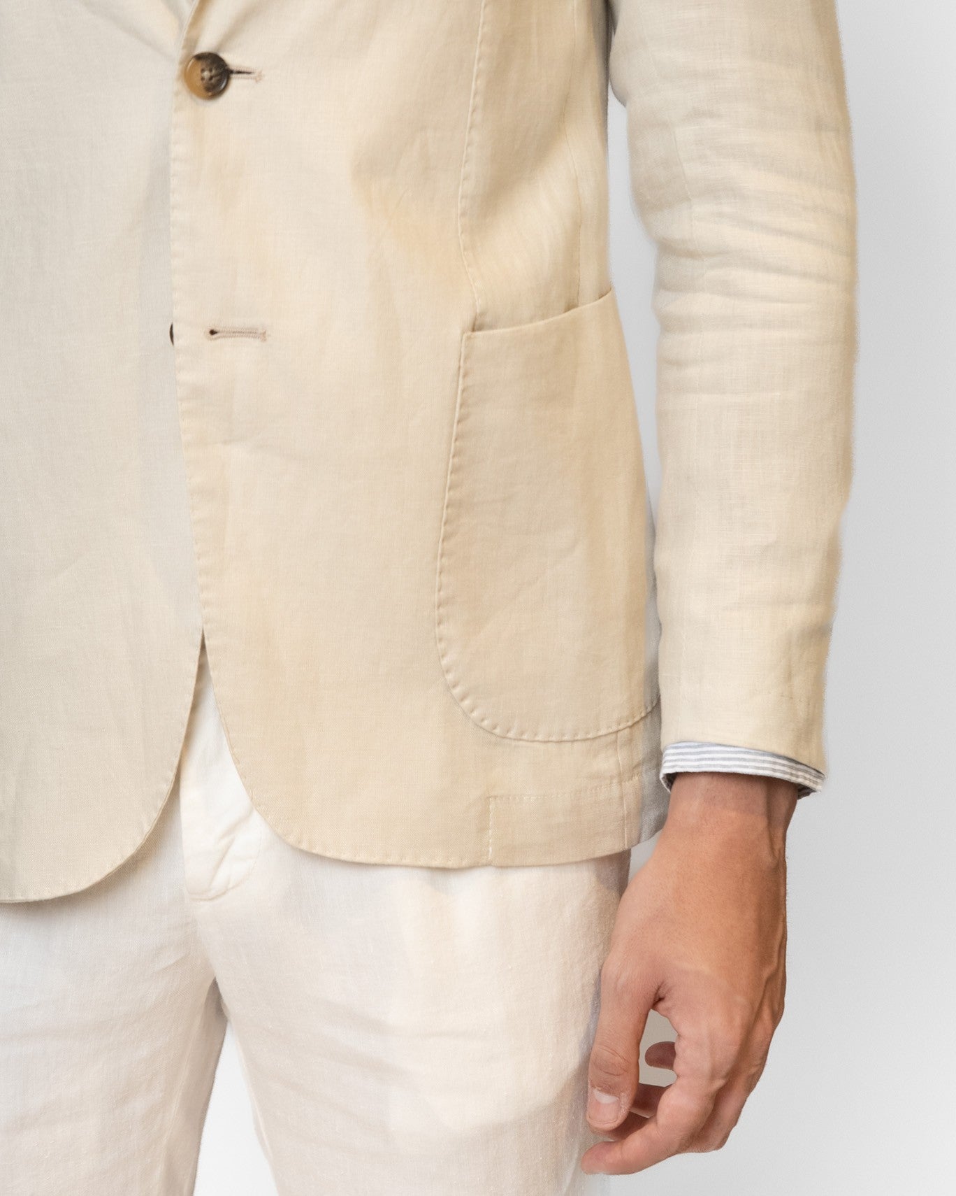 BLAZER DE LINO JERRY KEY 33/LINO BEIGE / 56