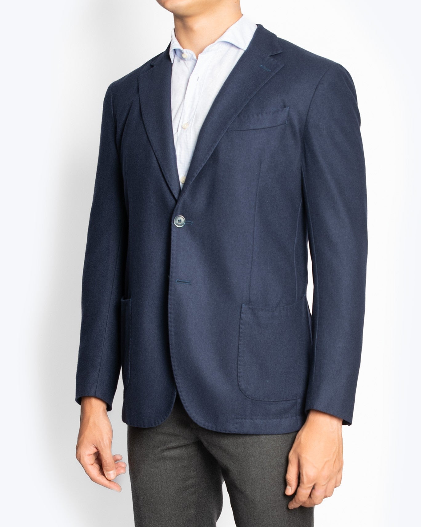 BLAZER CASHMERE SANTANIELLO 76B/AZUL 100% CASHMERE / 56