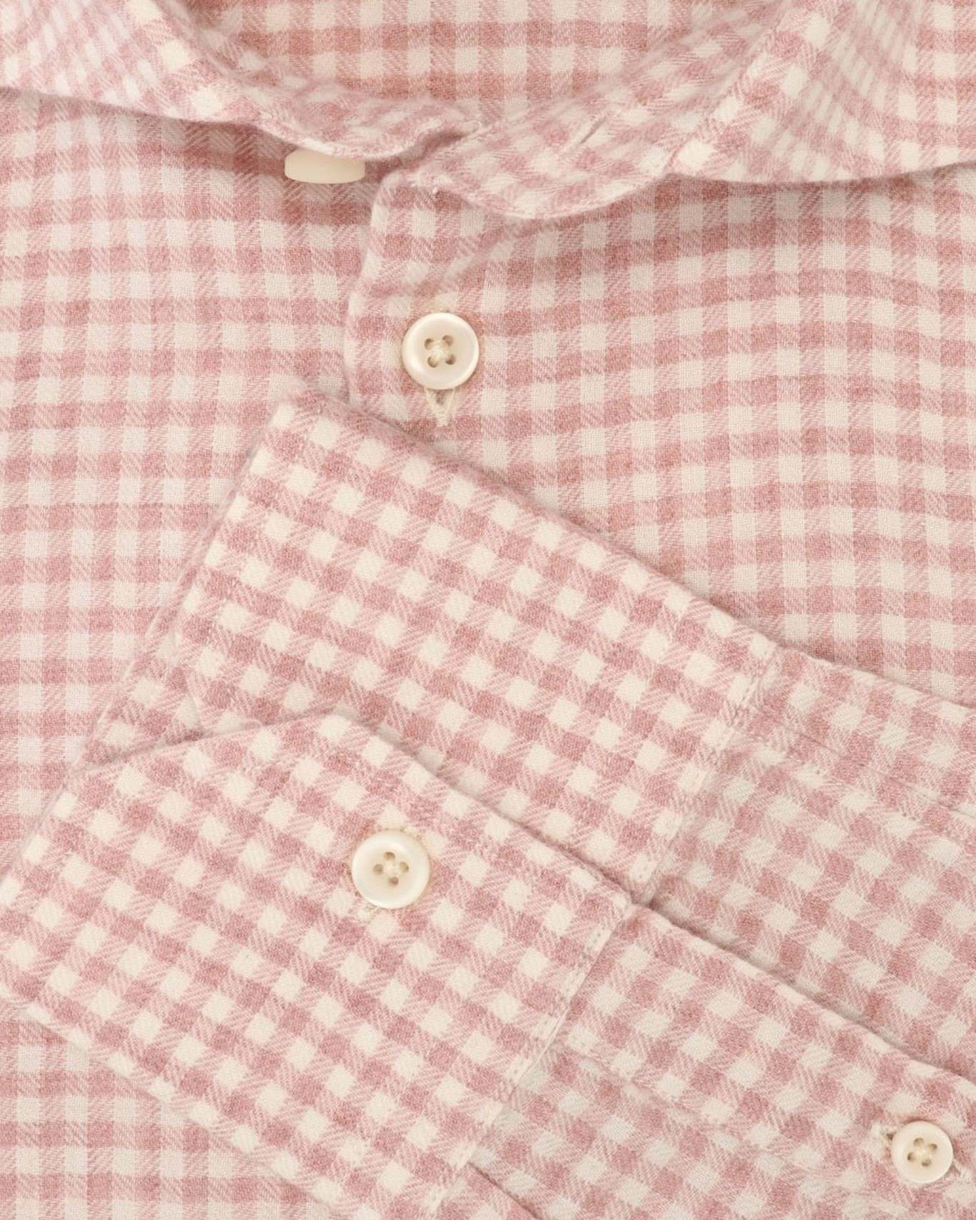 CAMISA BASTONCINO 1/CUADROS BL/ROSA / 43