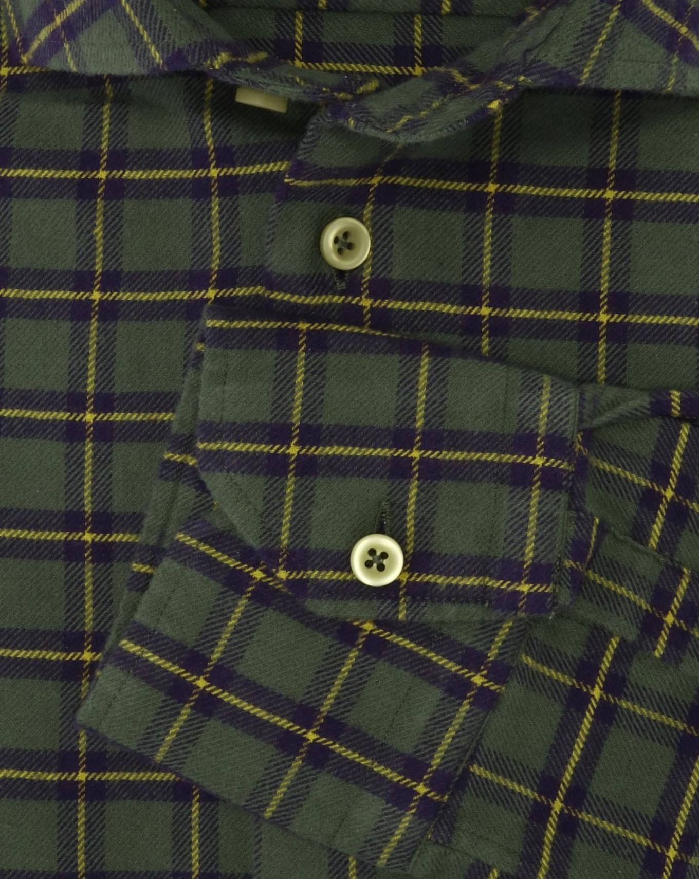 CAMISA BASTONCINO 1/ESCOCES VERDE / 43