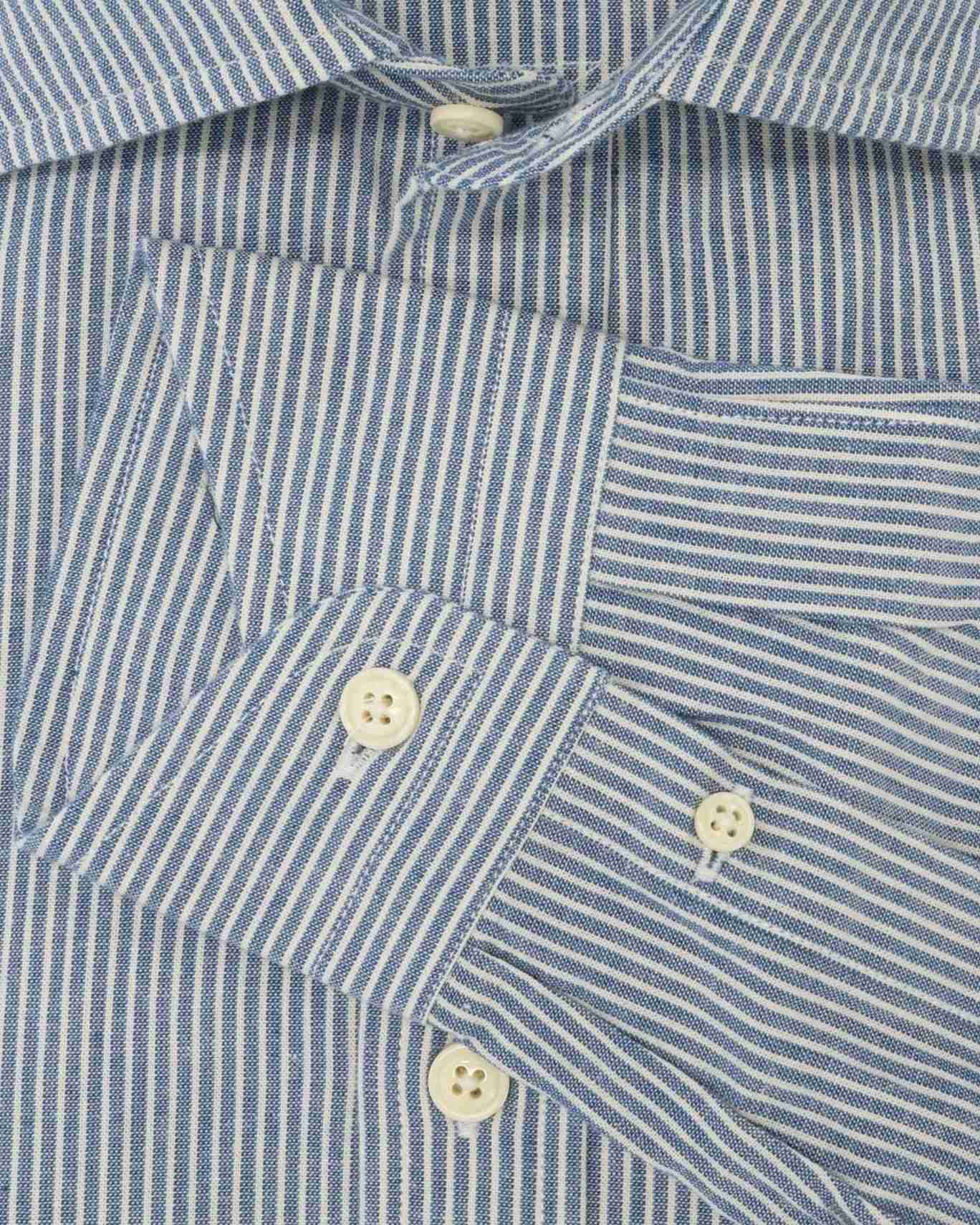 CAMISA BOLZONELLA 1934 02/AZUL OSC.RAYA BL. / 44