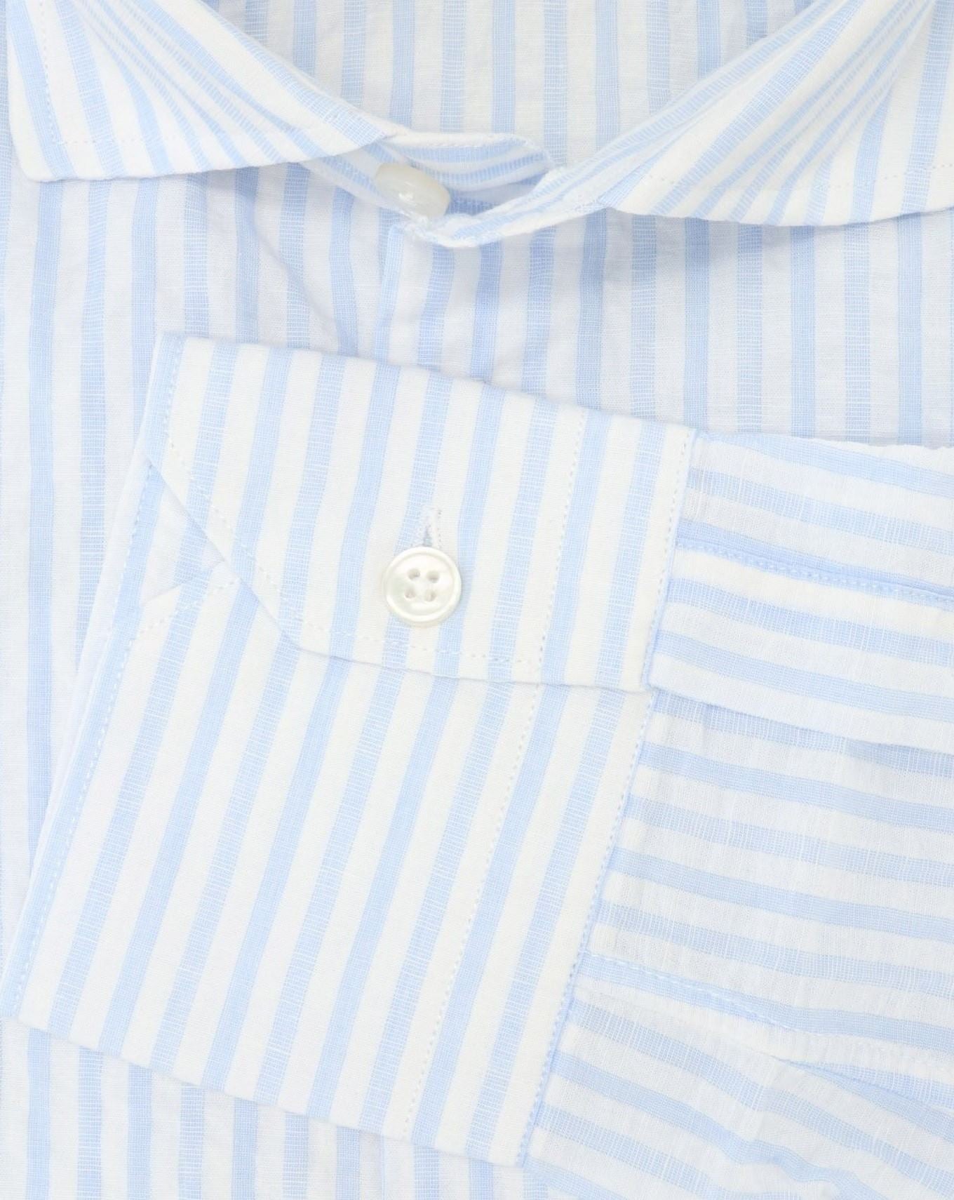 CAMISA BASTONCINO 2/RAYAS AZUL CL.-BL. / 43