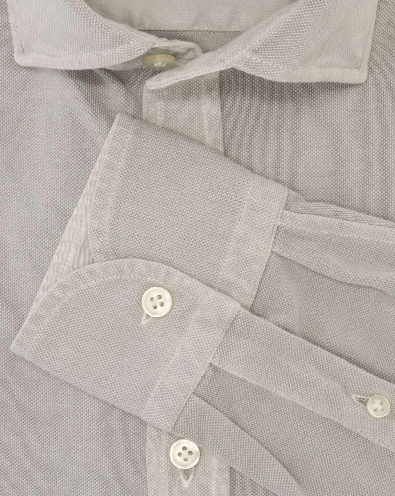 CAMISA DE PIQUÉ SONRISA F027/PIQUE GRIS / 4XL