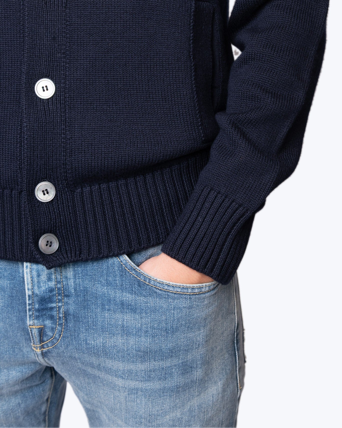 CÁRDIGAN LANA GRAN SASSO FOR FULHAM 598/NAVY / 56