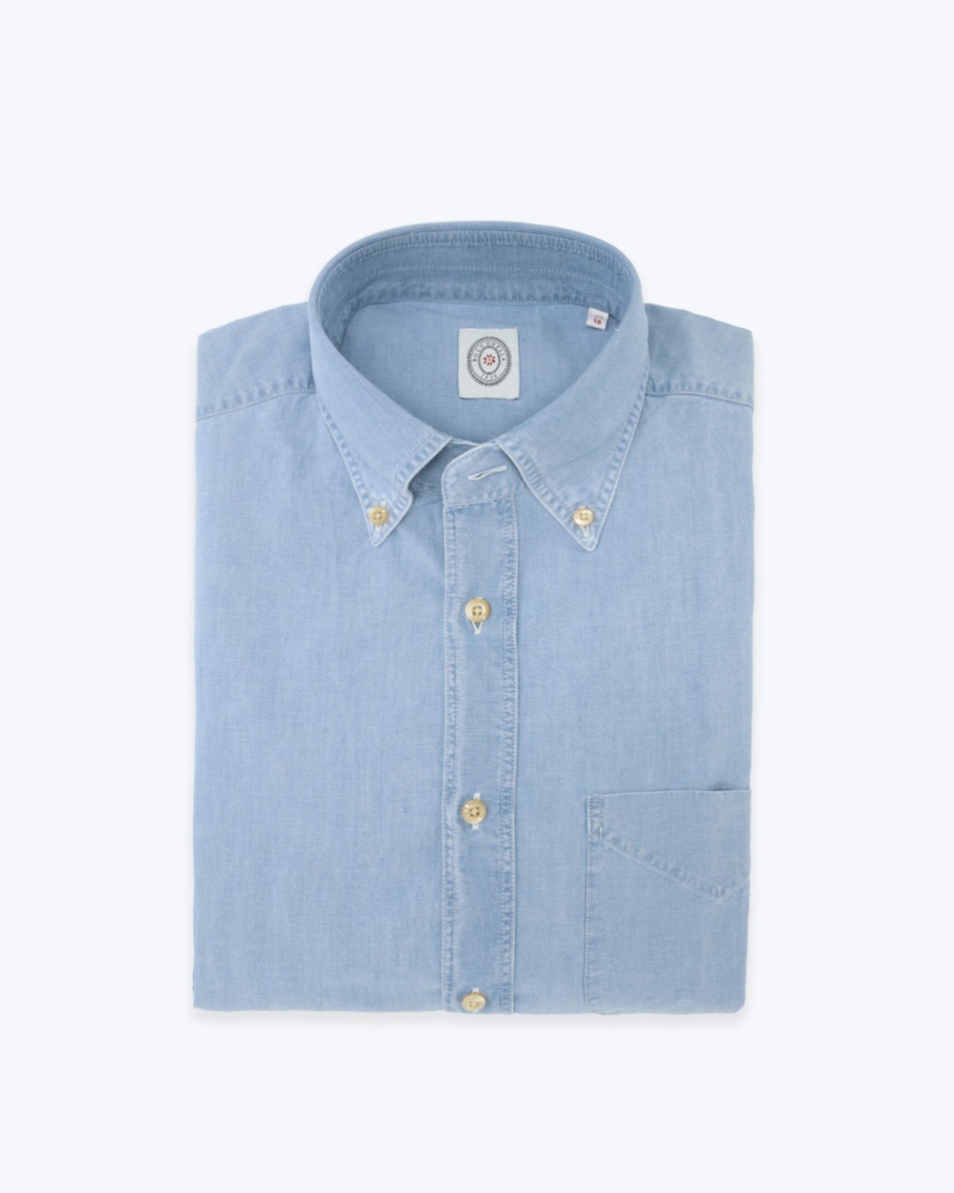 CAMISA DENIM CON BOLSILLO BOLZONELLA