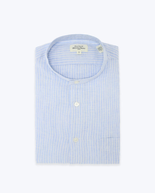 HARTFORD LINEN MAO COLLAR SHIRT