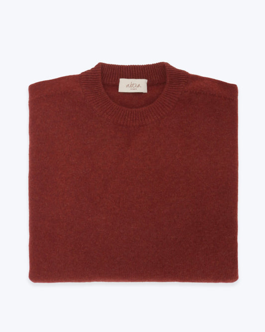 ALTEA BOX NECK WOOL SWEATER 