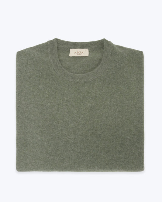 ALTEA BOX NECK WOOL SWEATER 