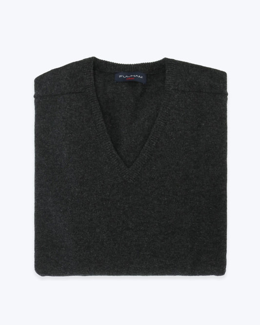 LAMBSWOOL FULHAM V-NECK JERSEY 