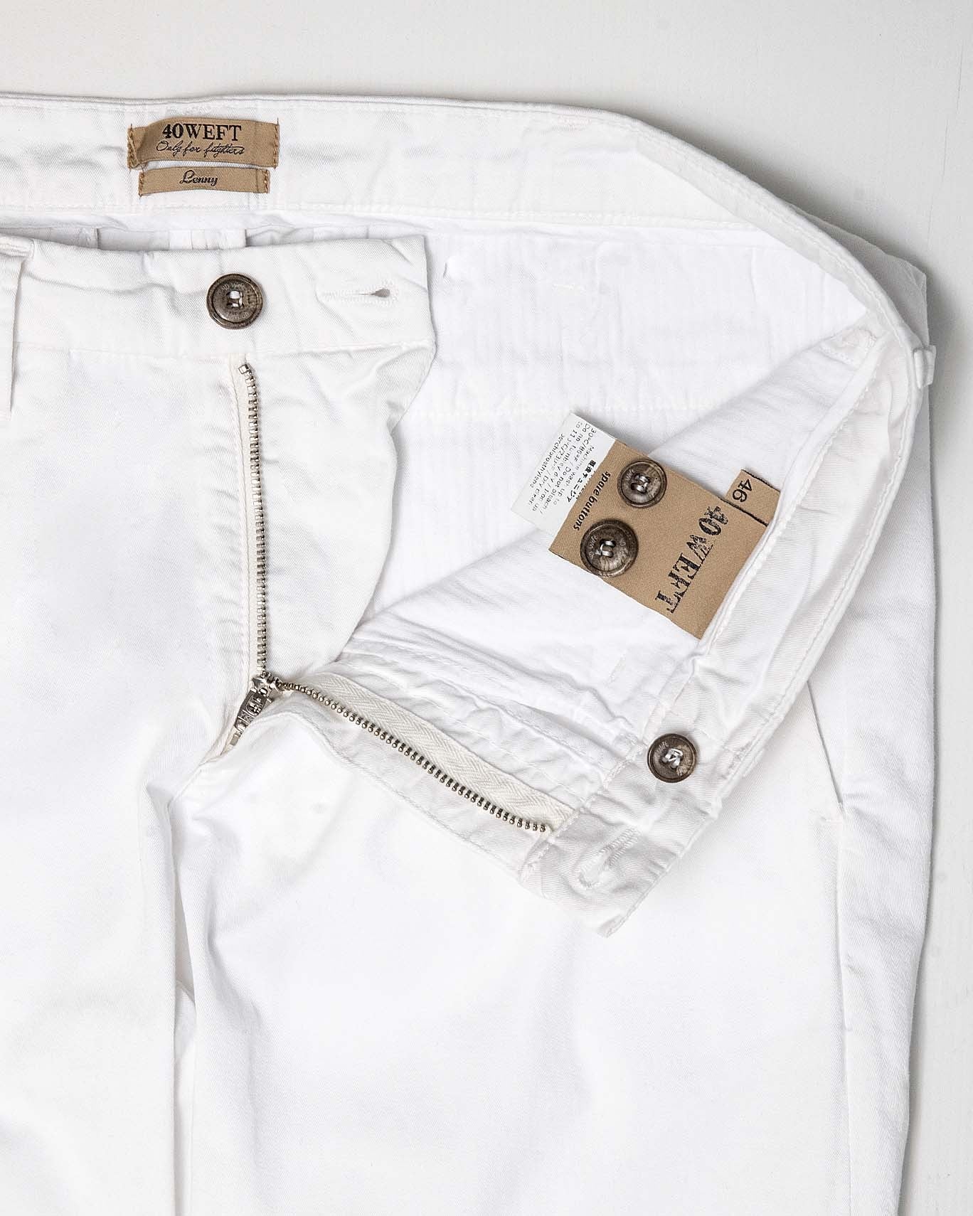 PANTALÓN CHINO 40WEFT W441/BLANCO / 56