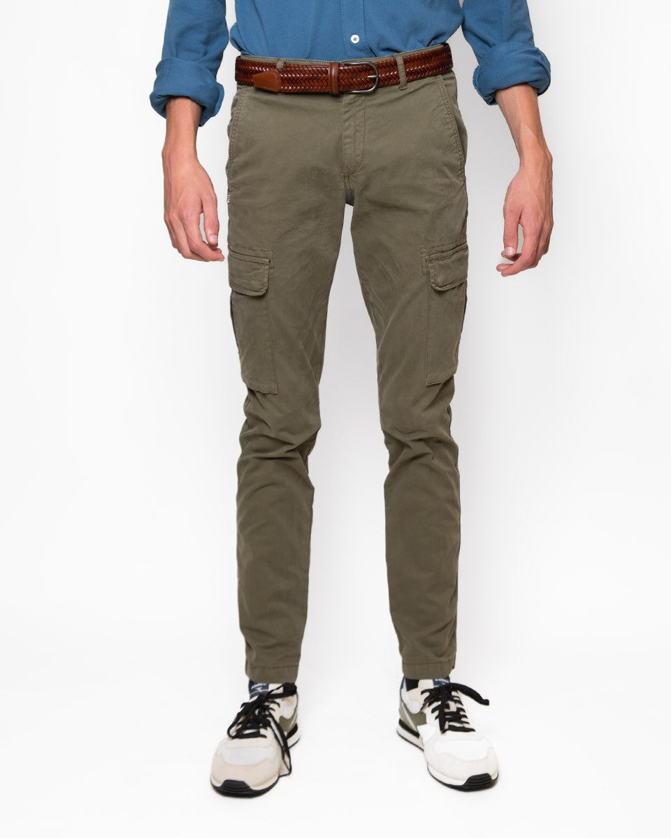 PANTALÓN CHINO CARGO 40WEFT W893/VERDE / 54