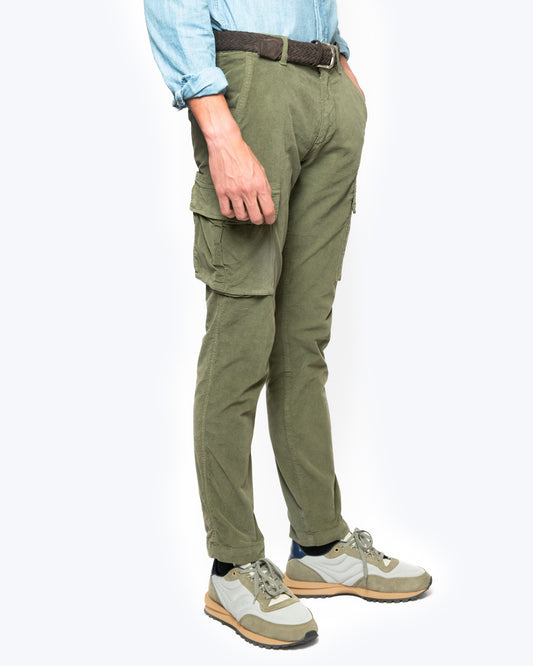 PANTALÓN CHINO CARGO PANA 40WEFT W893/PANA VERDE / 54