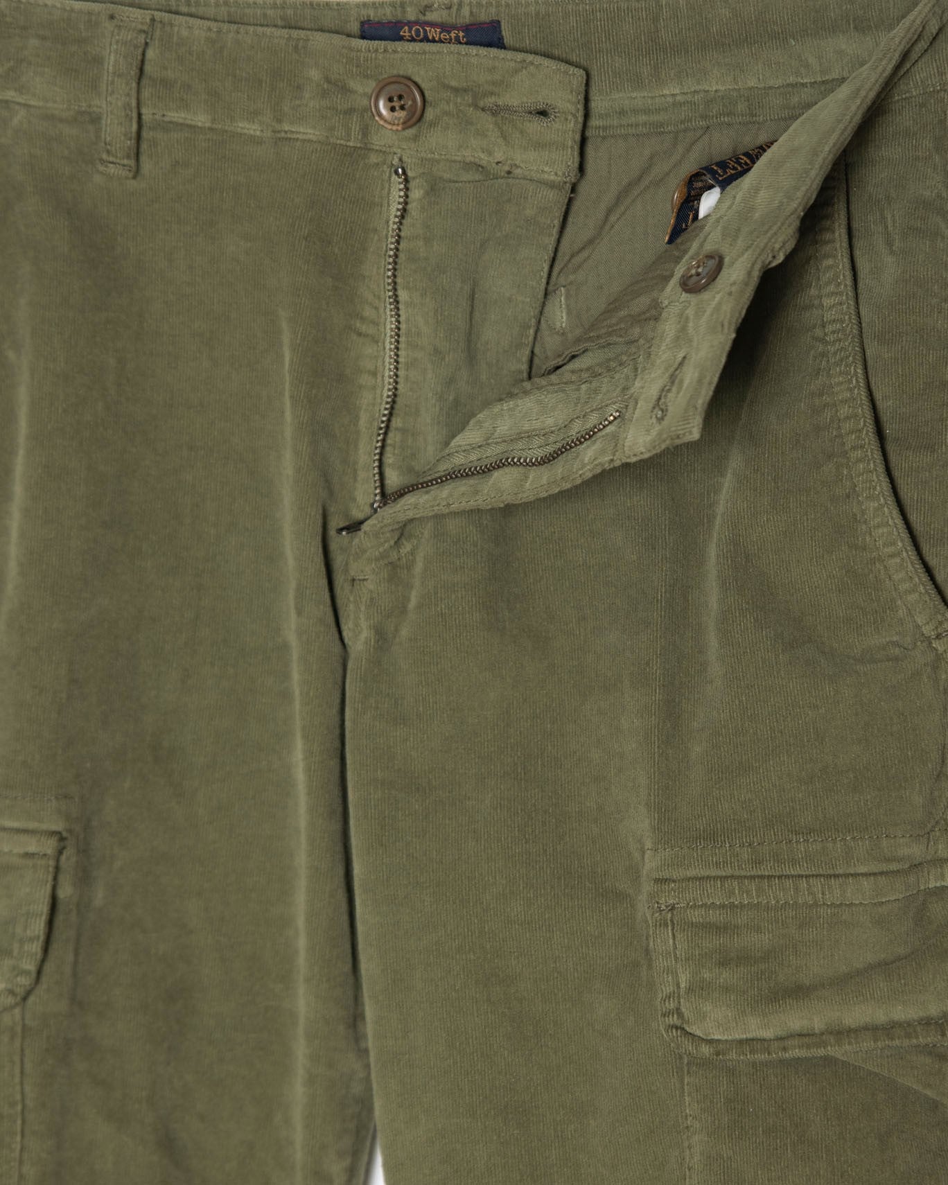 PANTALÓN CHINO CARGO PANA 40WEFT W893/PANA VERDE / 54