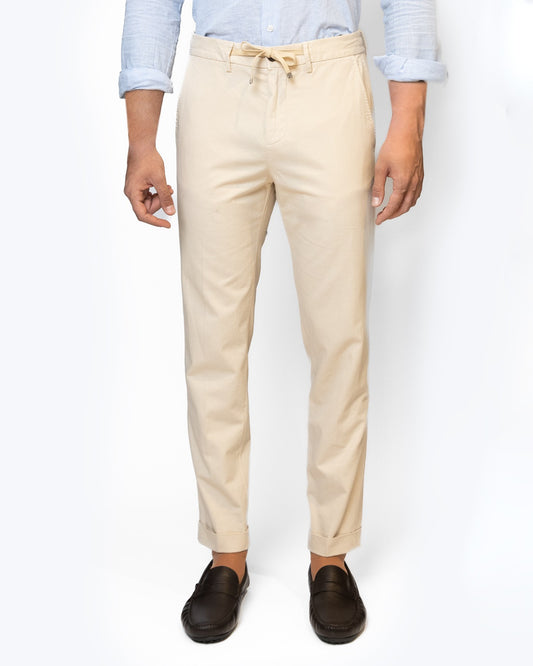 PANTALÓN CHINO CON VUELTA SEVENTY 004/BEIGE CL. / 54