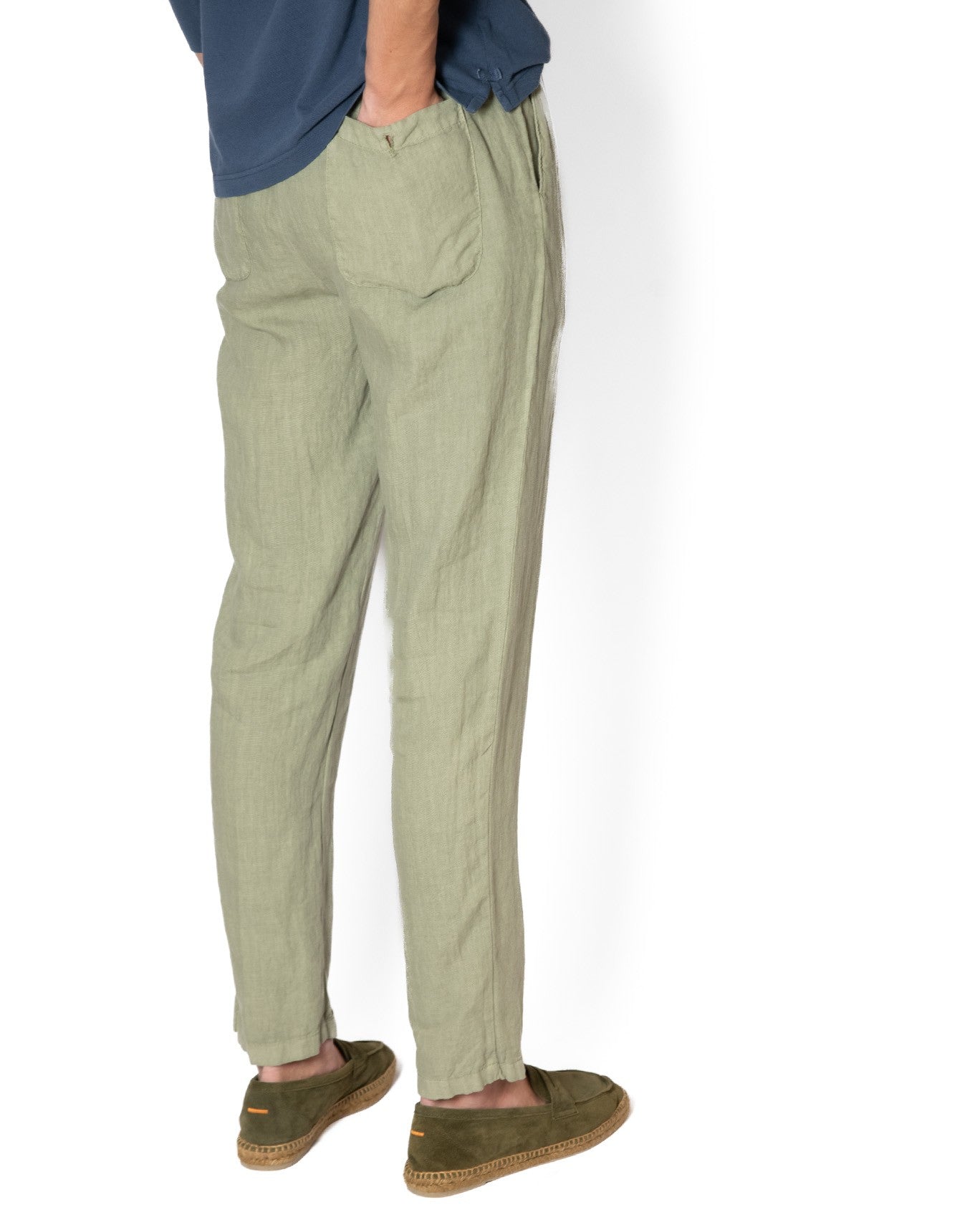 PANTALON CHINO LINO ALTEA 44/LINO VERDE / 4XL