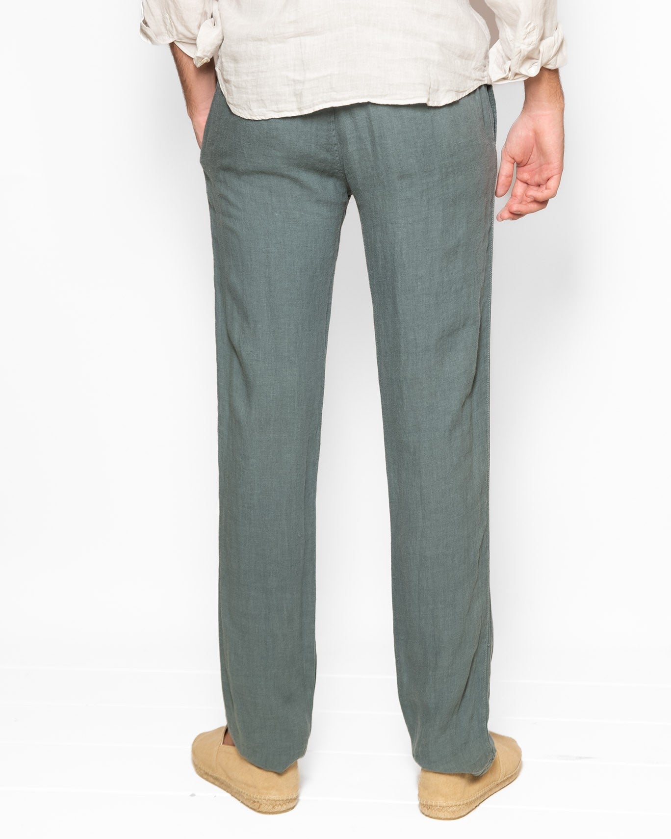 PANTALON CHINO LINO HARTFORD 107/LINO EUCALIPTO / 54