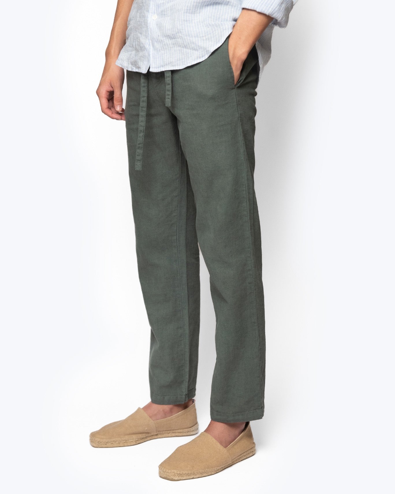 PANTALÓN LINO CHINO SEEMS 19/LINO VERDE / XL