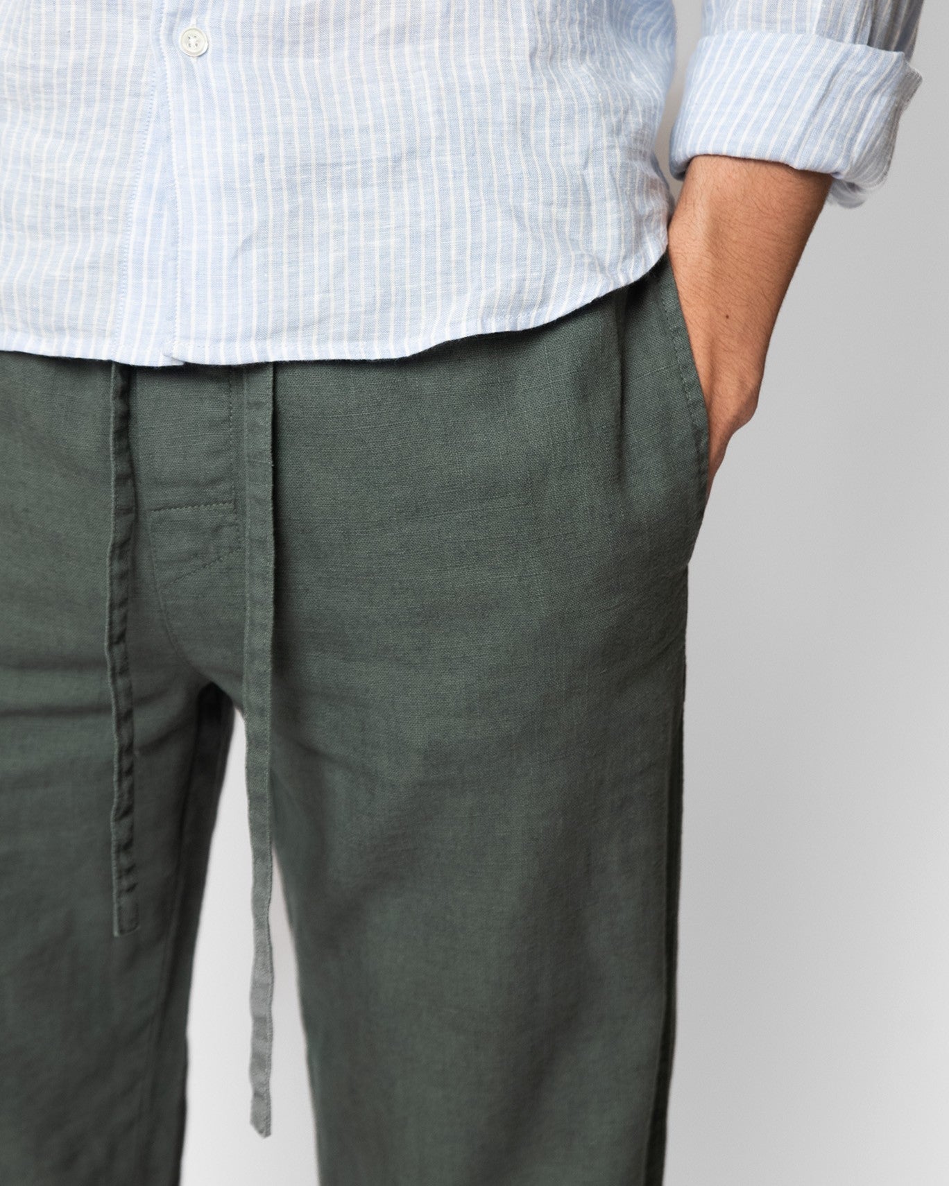 PANTALÓN LINO CHINO SEEMS 19/LINO VERDE / XL