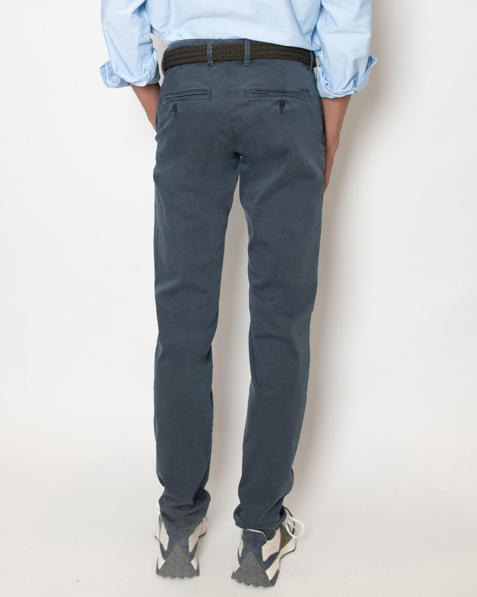 PANTALÓN CHINO MAC JEANS 180W/AZUL PETROLEO / 38