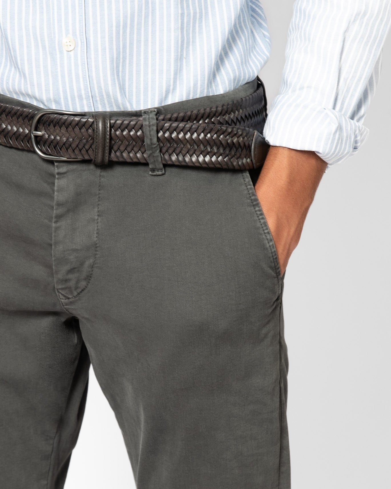 PANTALÓN CHINO MAC JEANS 073W/GRIS OSC. / 38