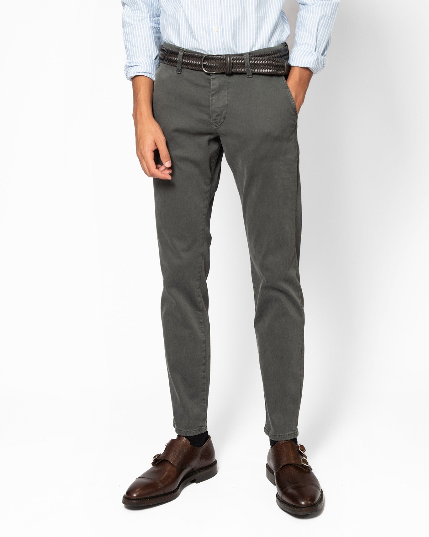 PANTALÓN CHINO MAC JEANS 073W/GRIS OSC. / 38