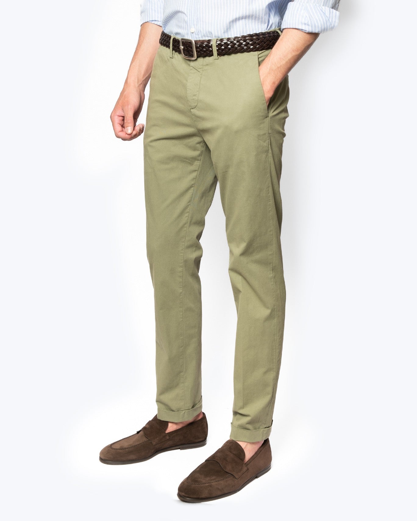 PANTALÓN CHINO SEVENTY 075/VERDE / 56