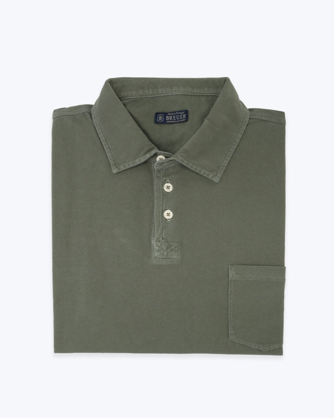 POLO JERSEY MANGA CORTA BREUER 07/JERSEY VERDE OSC. / 3XL