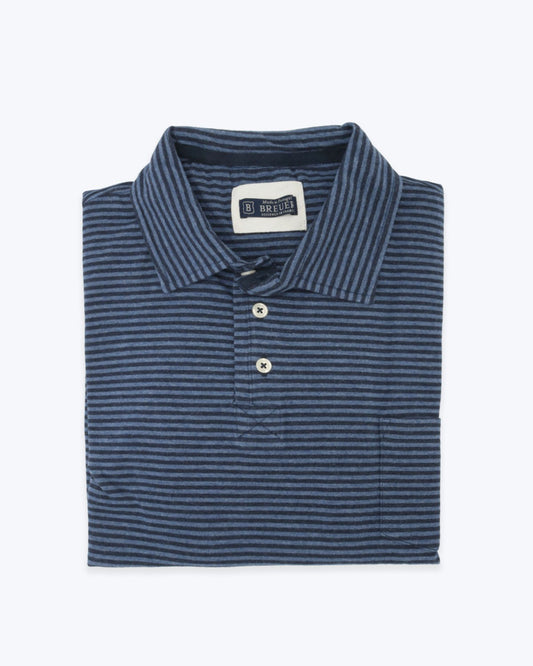 POLO MANGA LARGA BREUER 04/RAYAS FINAS AZ/NAVY / XXL