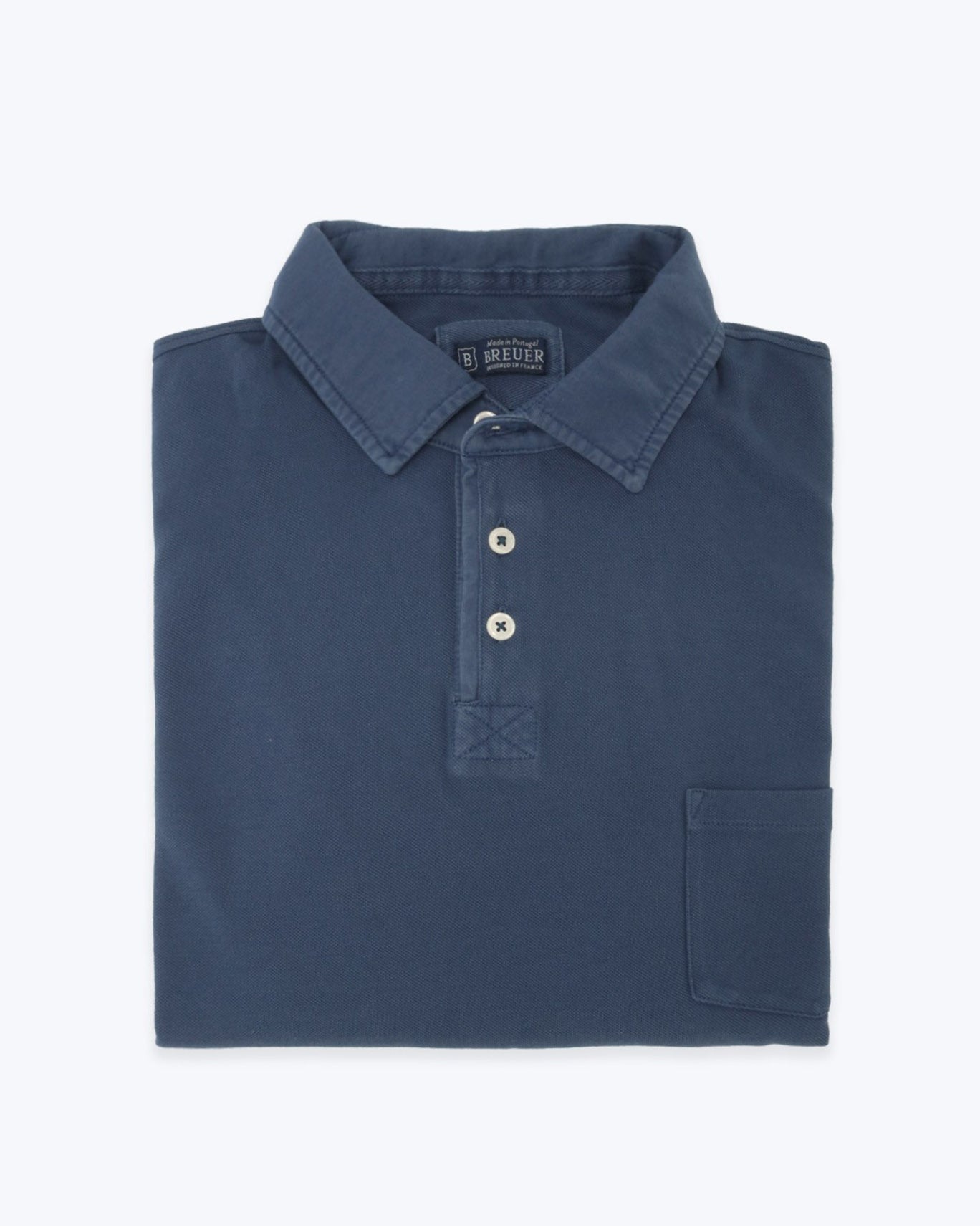 POLO PIQUÉ MANGA LARGA BREUER 02/PIQUE AZUL / 3XL