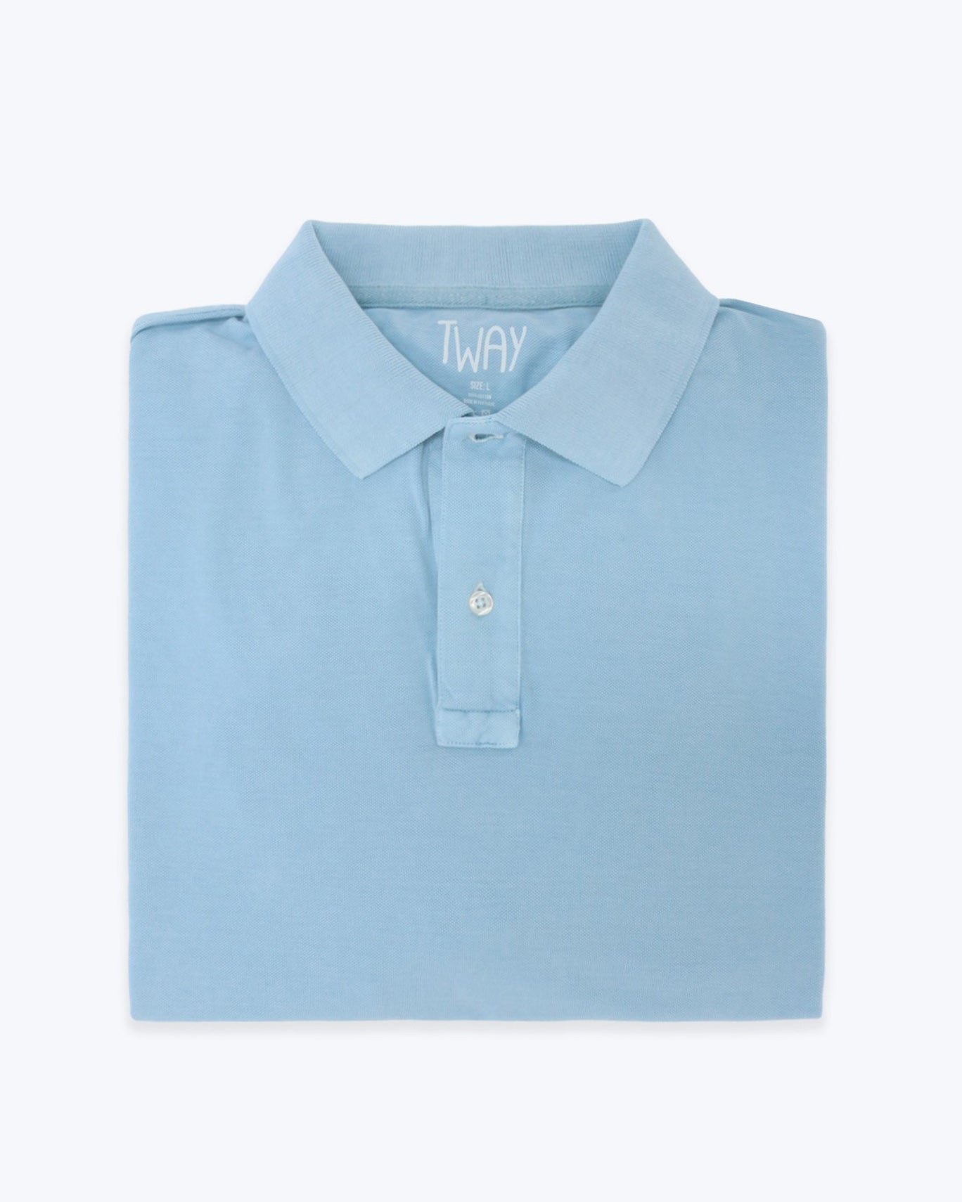 POLO PIQUÉ MANGA CORTA TWAY AZUL CL. / 3XL