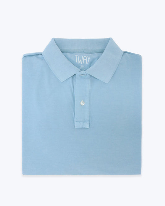 POLO PIQUÉ MANGA CORTA TWAY AZUL CL. / 3XL