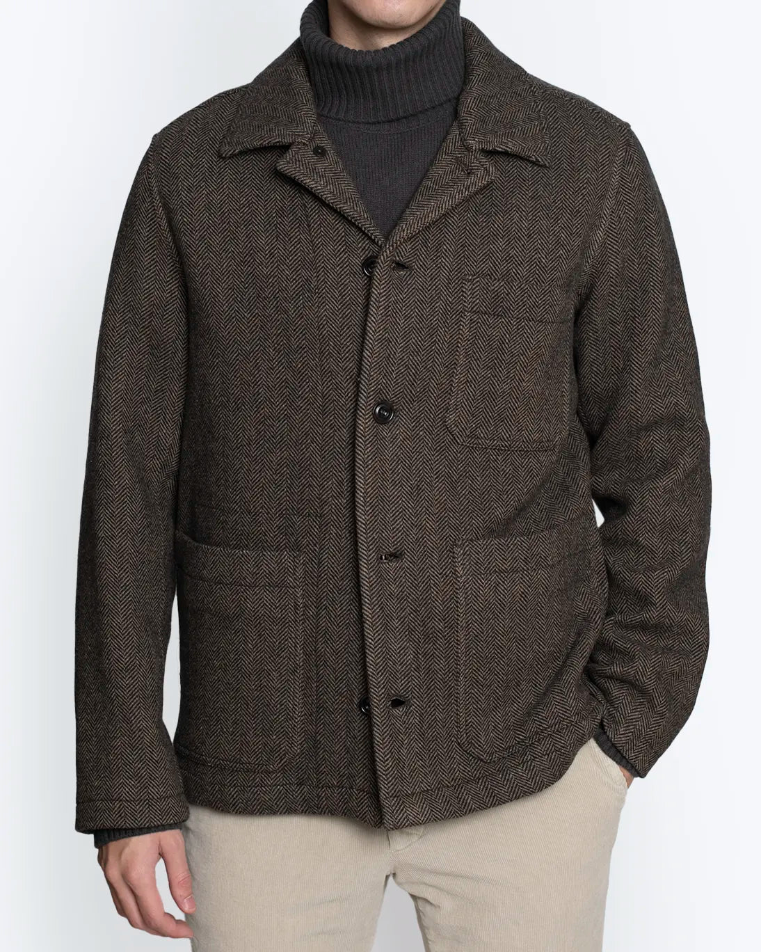 BLAZER DE ESPIGA MARRÓN HARTFORD