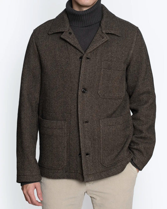 BLAZER DE ESPIGA MARRÓN HARTFORD