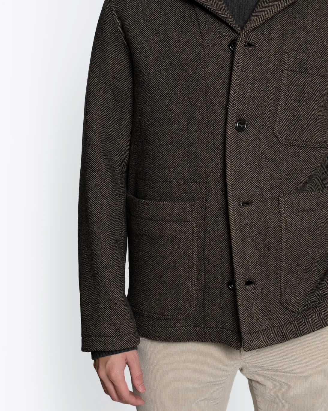 BLAZER DE ESPIGA MARRÓN HARTFORD