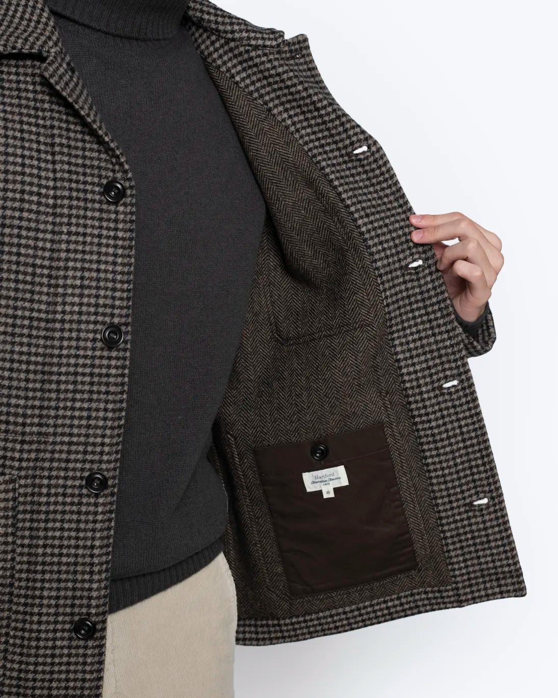 BLAZER PATA DE GALLO MARRÓN HARTFORD