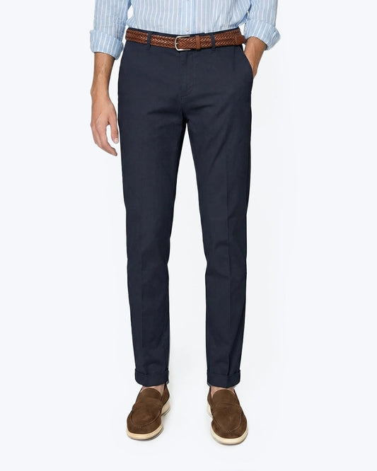 PANTALÓN CHINO CON VUELTA AZUL SEVENTY