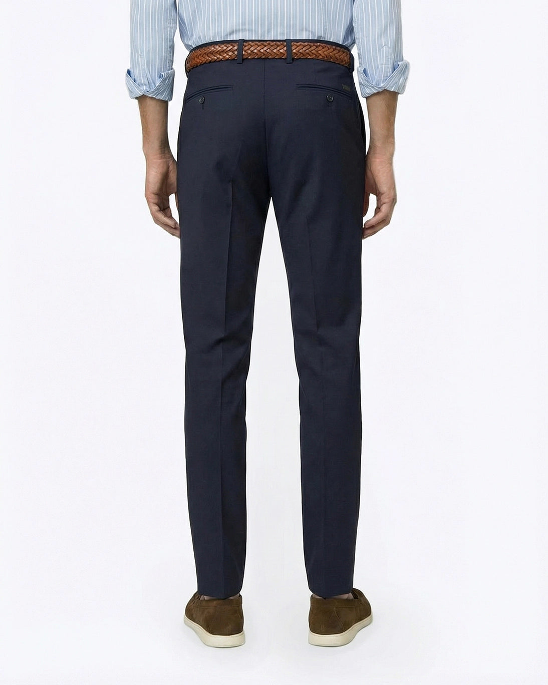 PANTALÓN CHINO CON VUELTA AZUL SEVENTY