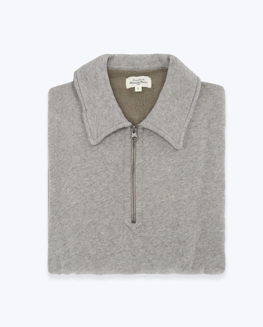 SUDADERA POLO CON CREMALLERA GRIS HARTFORD