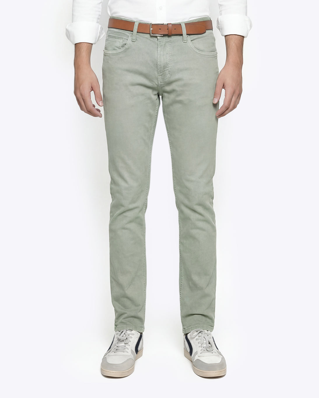 PANTALÓN 5 BOLSILLOS VERDE CLARO ARNE PIPE MAC JEANS